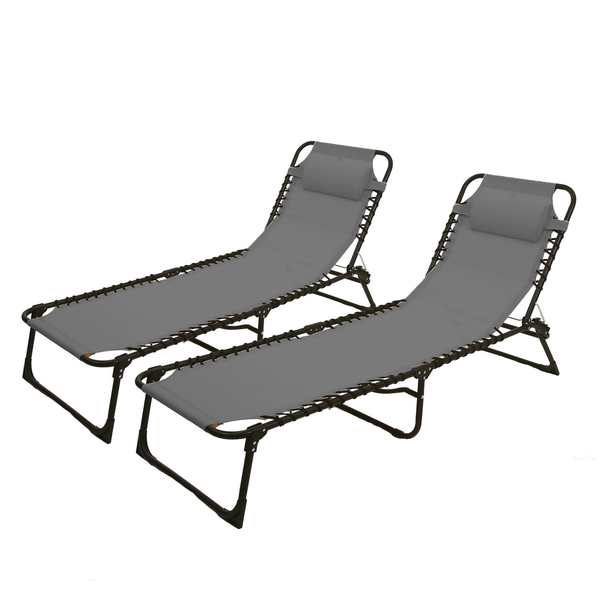 Portable Sun Lounger with Headrest