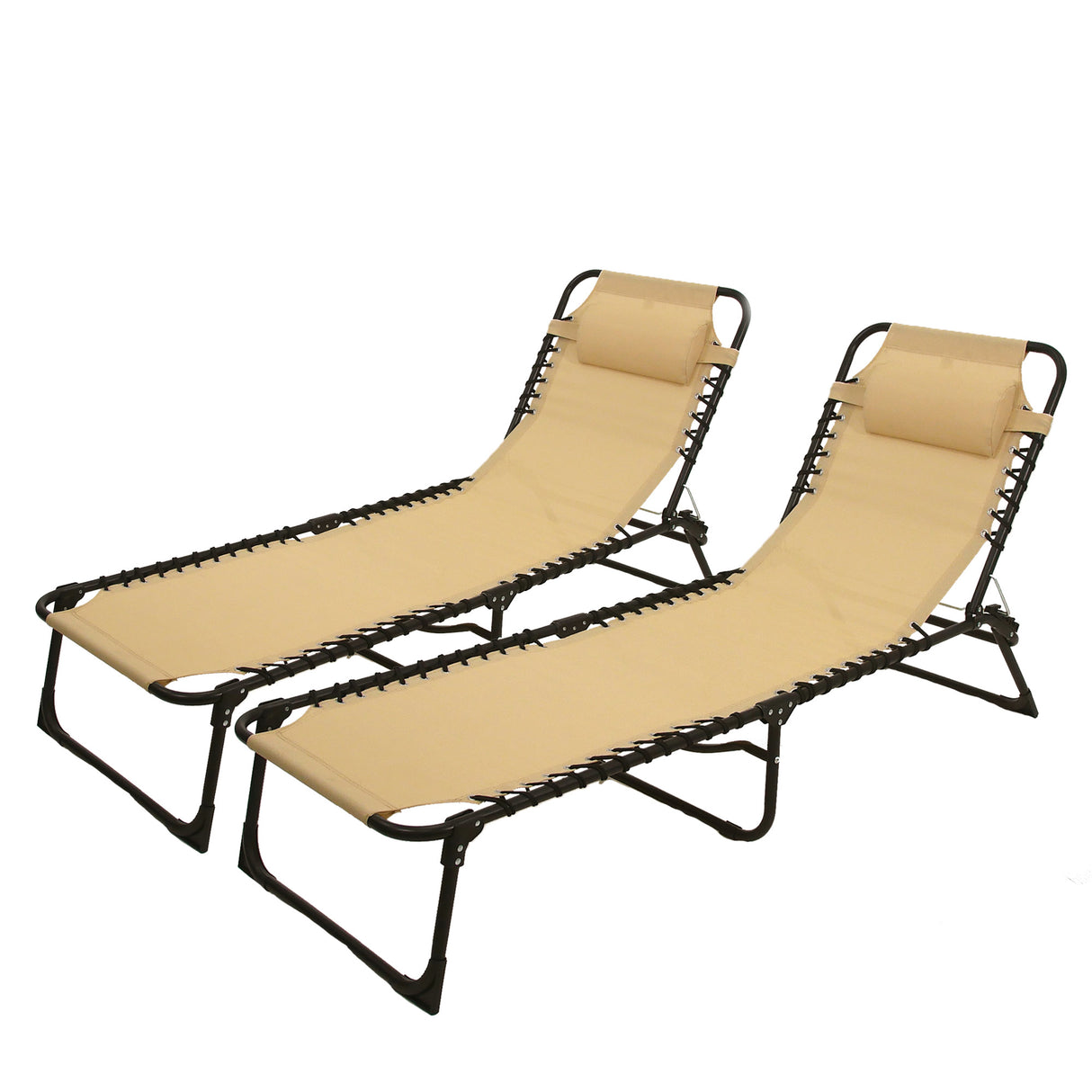 Portable Sun Lounger with Headrest