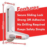 Fisher-Price White Baby Safety Door Lever Lock