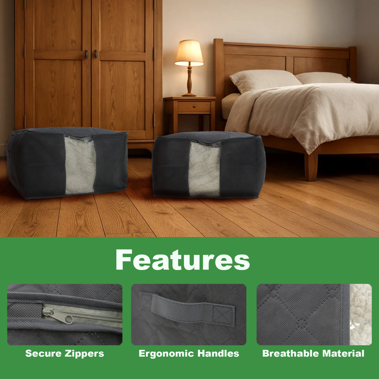 Set Of 3 90L Underbed Storage Boxes