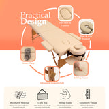 Portable 2 Section Wooden Massage Table