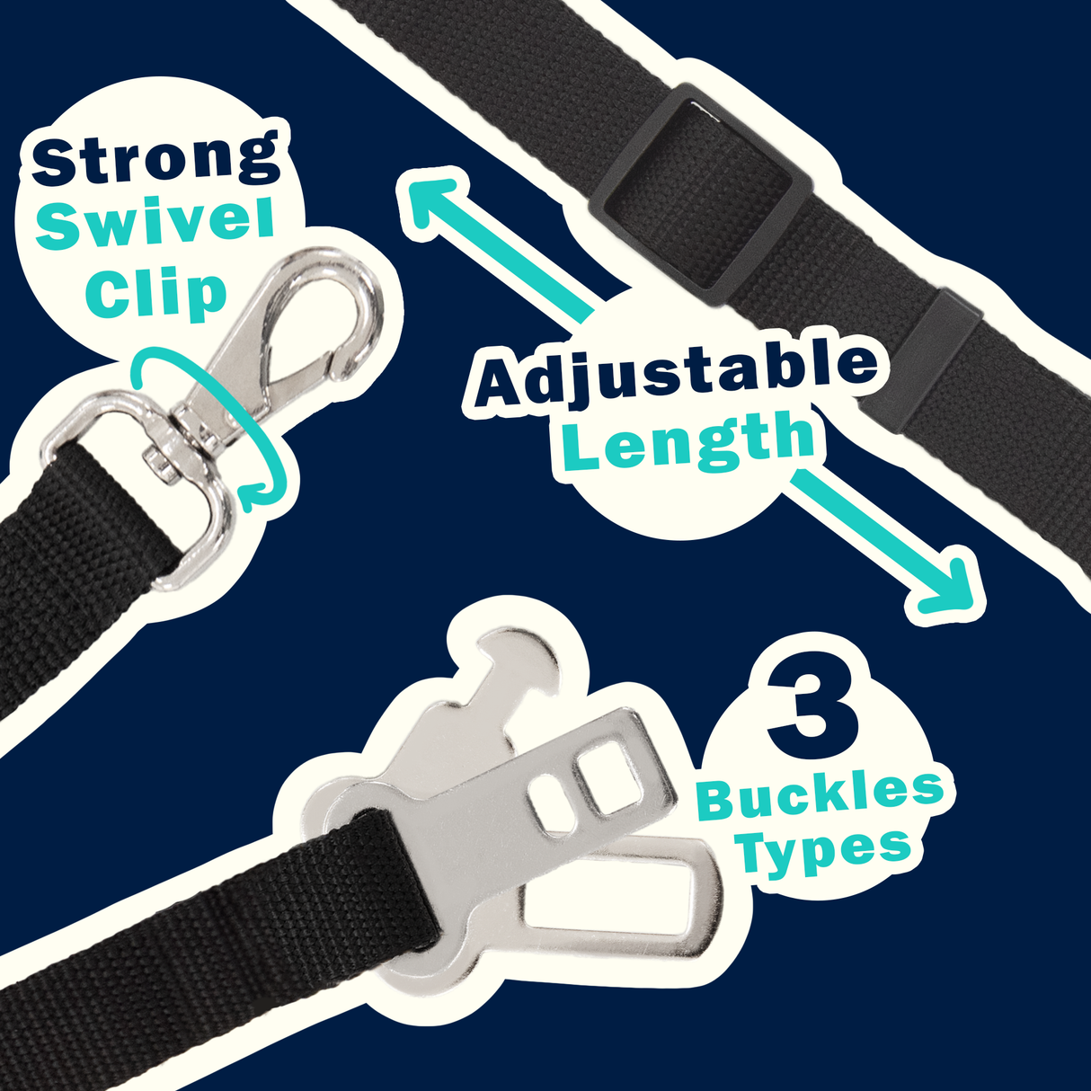 Universal Pet Seat Belt Restraint