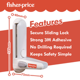 Fisher-Price White Baby Safety Door Lever Lock