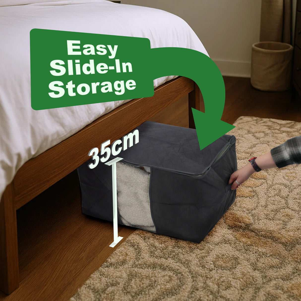 Set Of 3 90L Underbed Storage Boxes