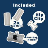 Dog Poo Bag Dispenser with 30 Biodegradable Bags