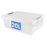 Plastic Storage Box with Lids | Stackable Clear Containers for Kitchen, Office, Crafts, Tools & Household Essentials (20 Litre)
