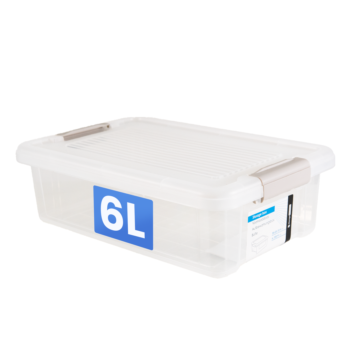 Plastic Storage Box with Lids 6 Litre