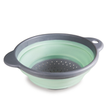 Collapsible Silicone Kitchen Colander Space Saving Folding Food Strainer for Kitchen & Travel (23cm) BPA-Free - Assorted Colours