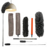 Feather Duster with Extension Pole & 5pcs Interchangeable Dusters
