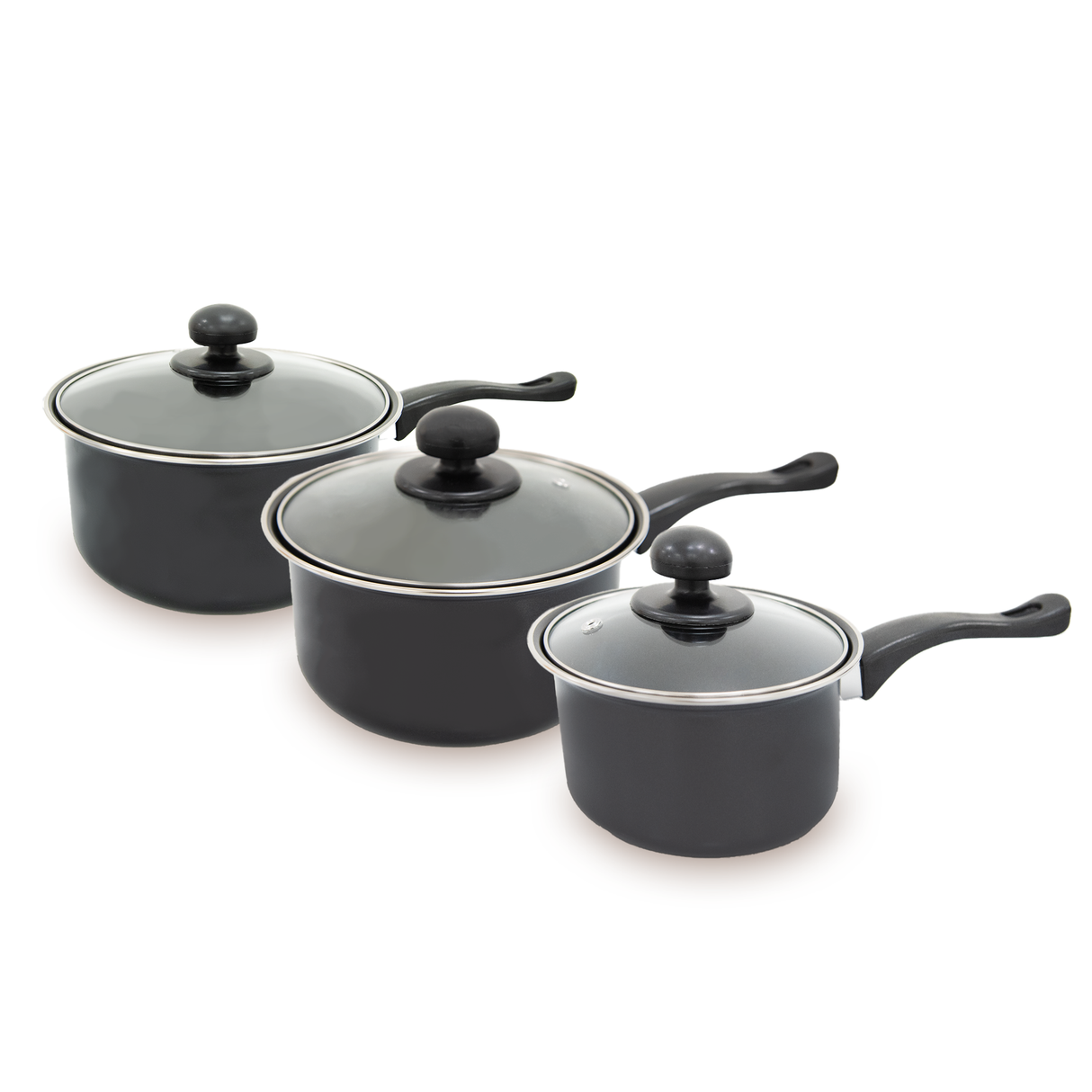 3 Piece Saucepan Set with Lids