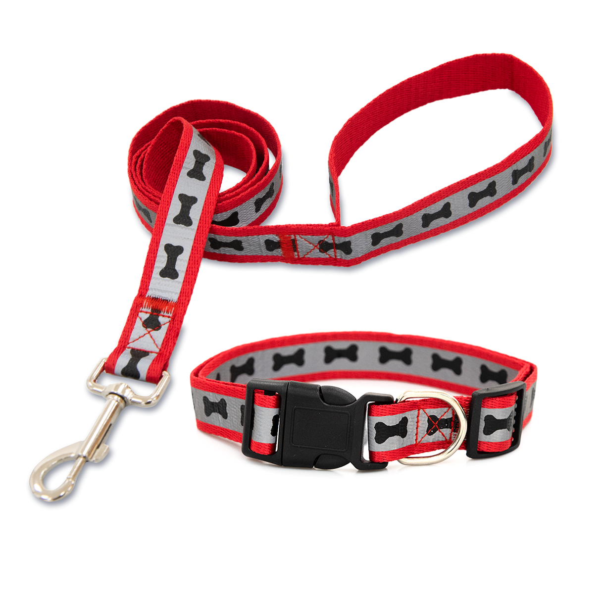 Reflective Dog Collar and Lead Set