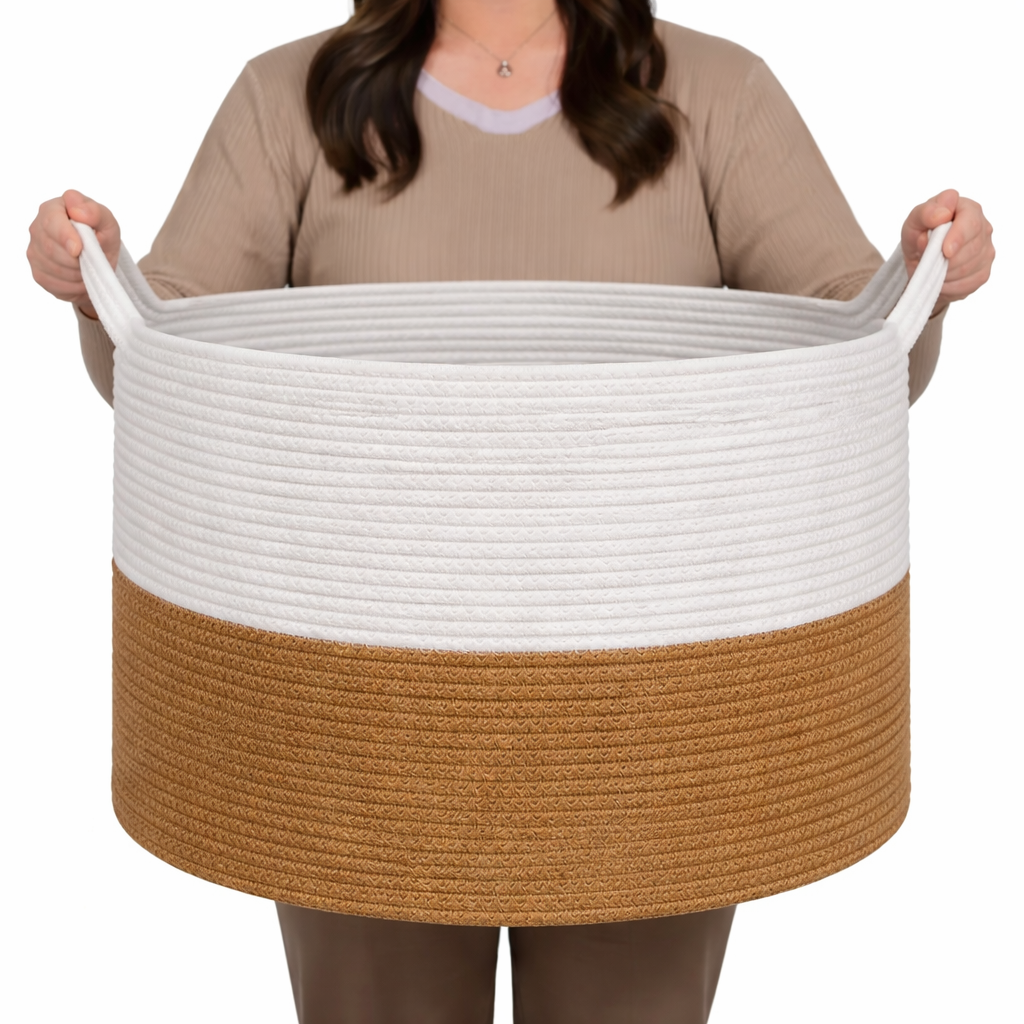 Cotton Rope Storage Basket with Handles