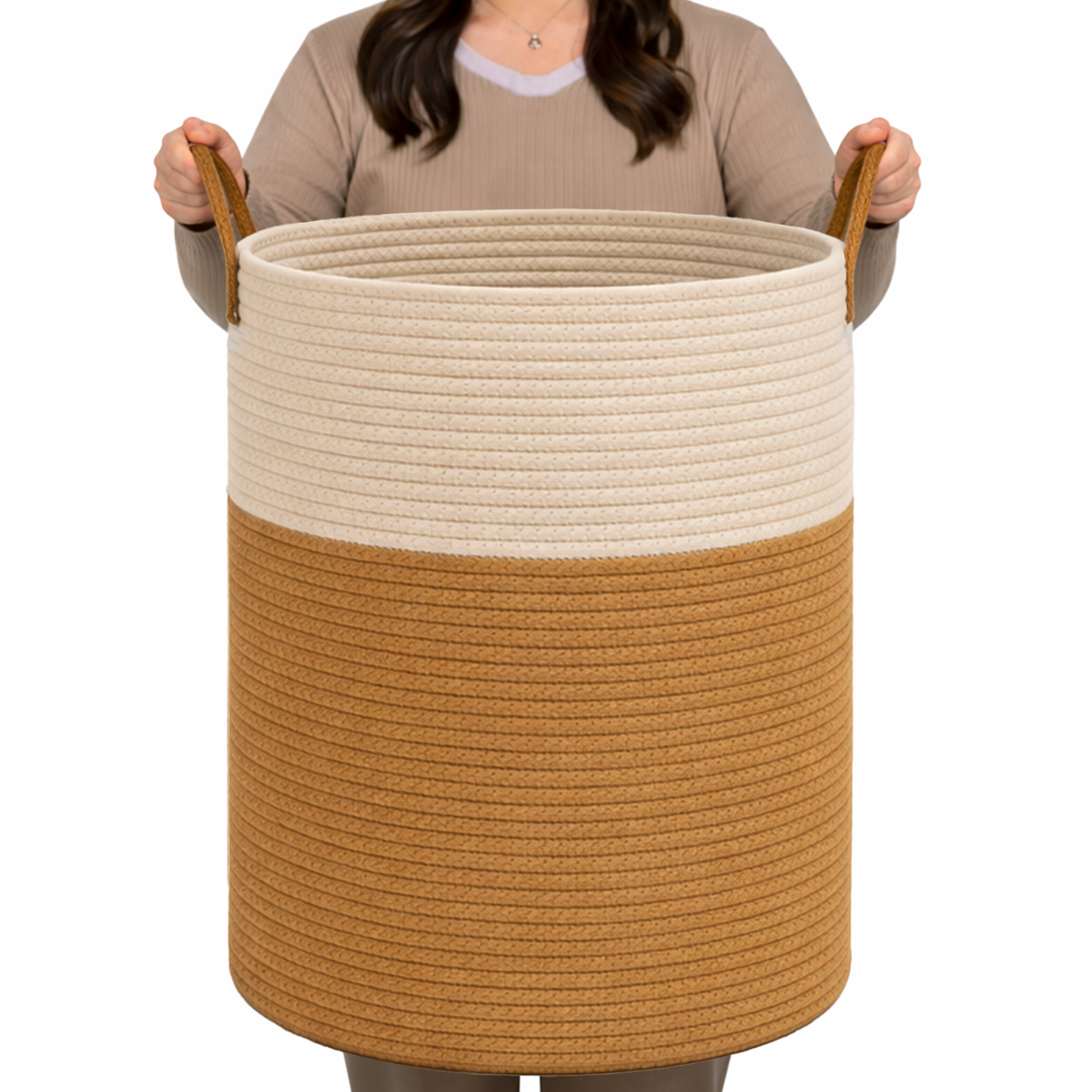 72L Soft Woven Laundry Bakset