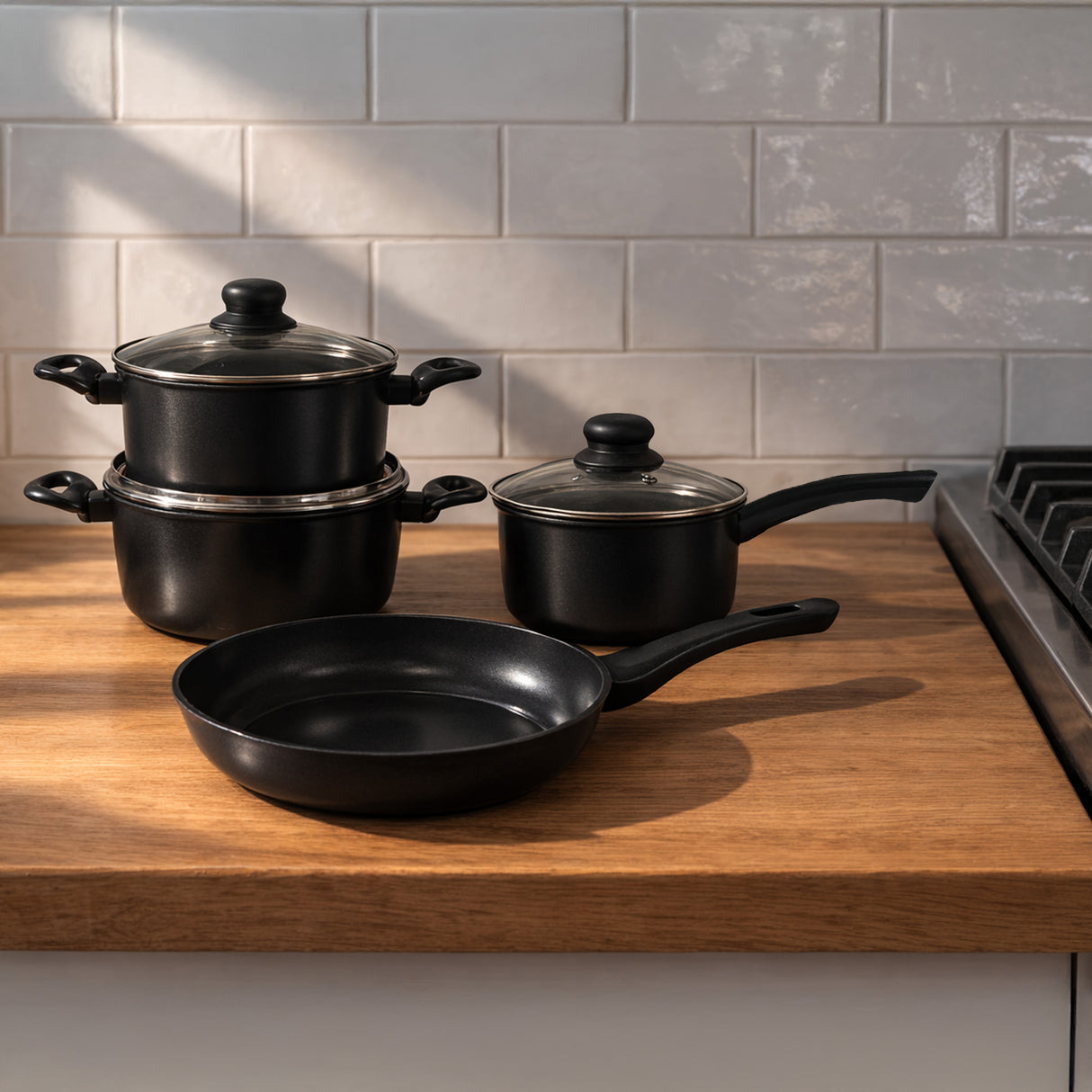 7 Piece Non Stick Pots & Pans Set