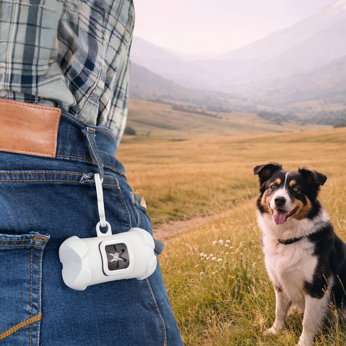 Dog Poo Bag Dispenser with 30 Biodegradable Bags
