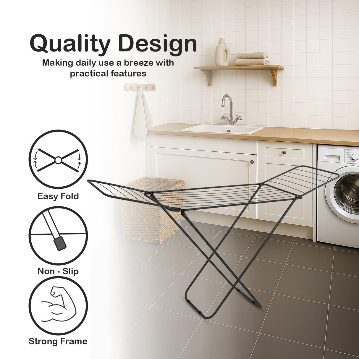 Large Foldable Clothes Airer