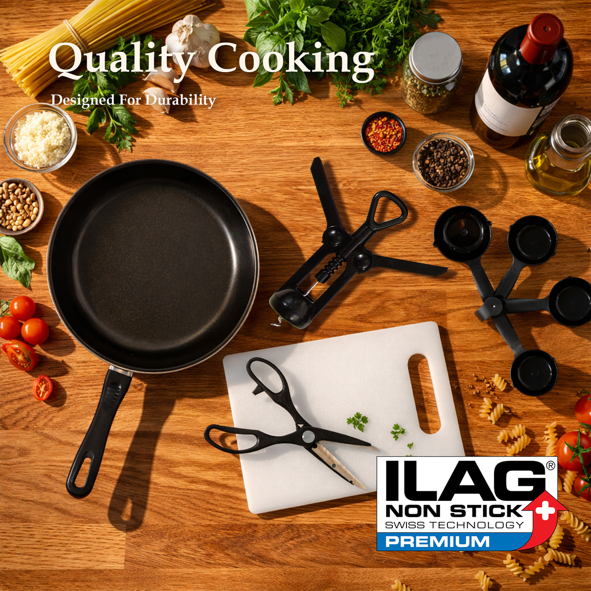 22 Piece Basic Cookware & Untensil Starter Cooking Set
