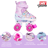 Adjustable Quad Roller Skates With Light Up Wheels