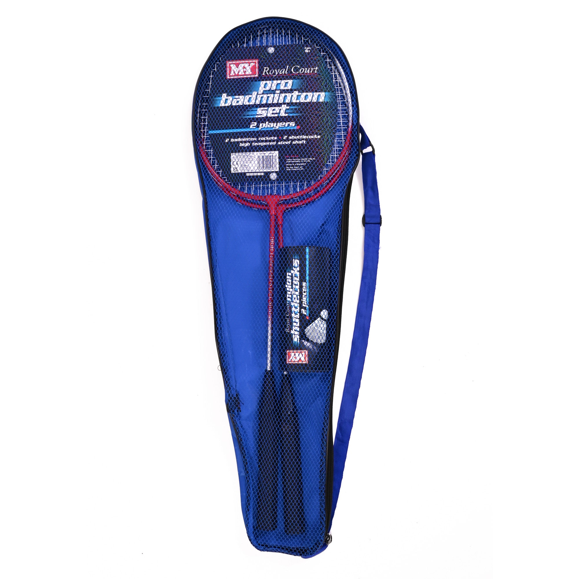 thumbnail interactive-video image 1 of Free Badminton]2PCS Badminton Racket Set Outdoor Alloy Badminton 1 of 9