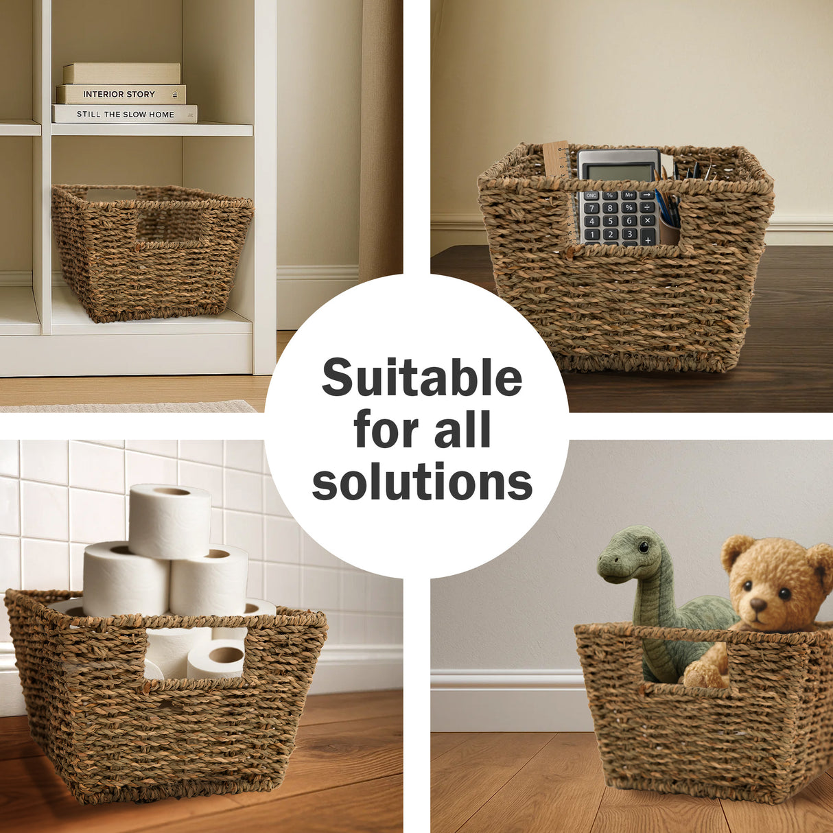 Set of 4 Seagrass Storage Baskets